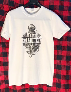 T-shirt Collector "St.Laurent gin" (Blanc)